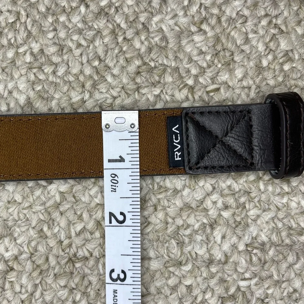RVCA canvas and leather belt